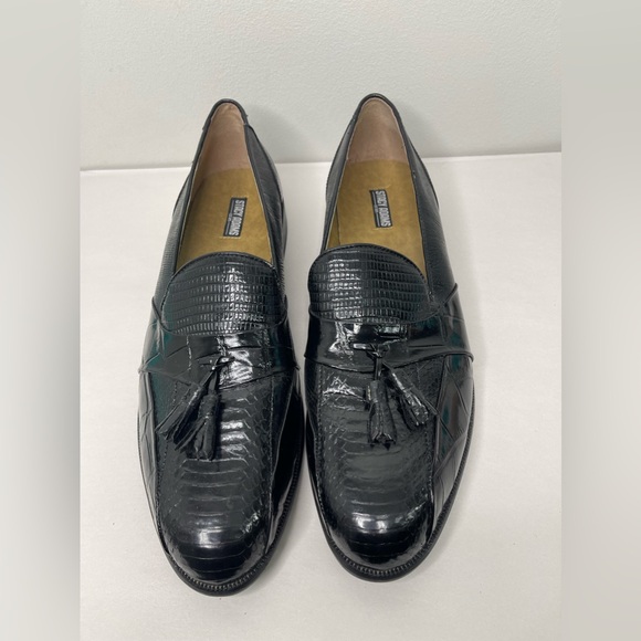 Stacy Adams Men’s SANTANA II Moc Toe Tassel Slip On Loafer Snakeskin 15 One Wear - Picture 4 of 8